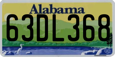 AL license plate 63DL368