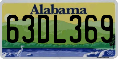 AL license plate 63DL369