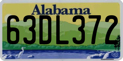 AL license plate 63DL372