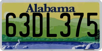 AL license plate 63DL375