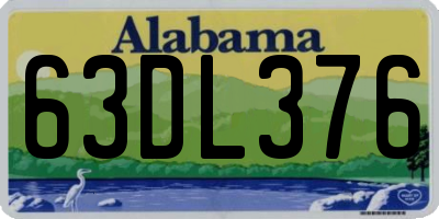 AL license plate 63DL376