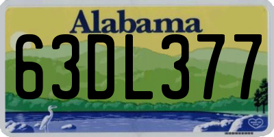 AL license plate 63DL377