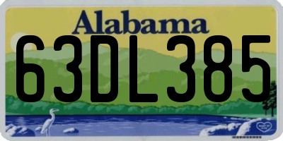 AL license plate 63DL385