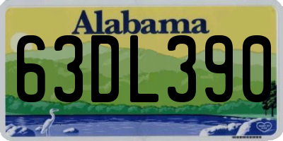 AL license plate 63DL390