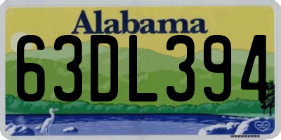 AL license plate 63DL394