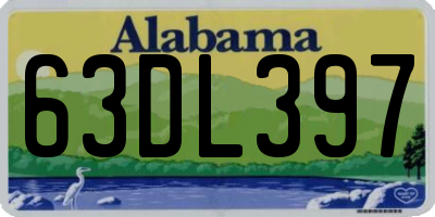 AL license plate 63DL397