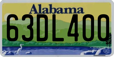 AL license plate 63DL400