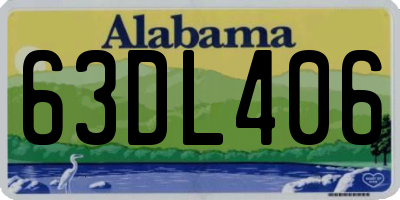AL license plate 63DL406