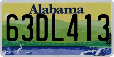 AL license plate 63DL413