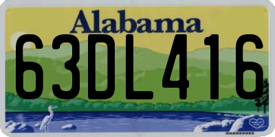 AL license plate 63DL416