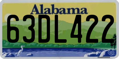 AL license plate 63DL422