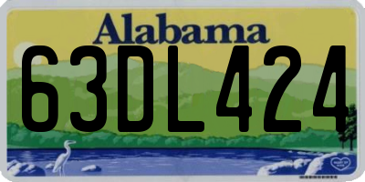 AL license plate 63DL424