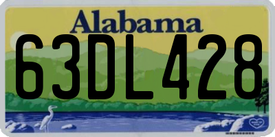 AL license plate 63DL428