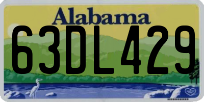 AL license plate 63DL429