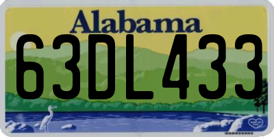 AL license plate 63DL433