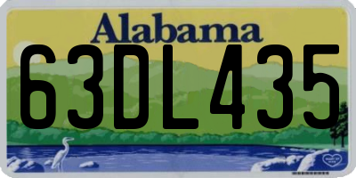 AL license plate 63DL435