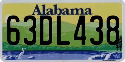 AL license plate 63DL438