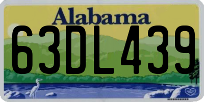 AL license plate 63DL439