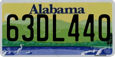 AL license plate 63DL440