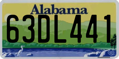 AL license plate 63DL441