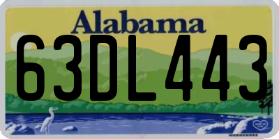 AL license plate 63DL443