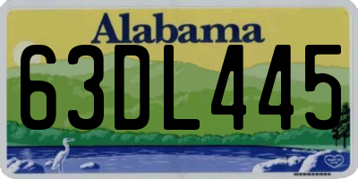 AL license plate 63DL445