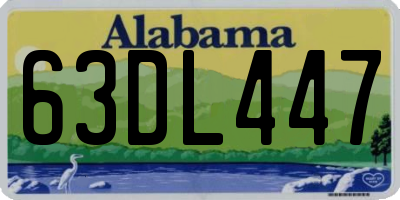 AL license plate 63DL447