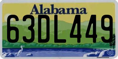 AL license plate 63DL449