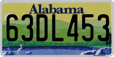 AL license plate 63DL453