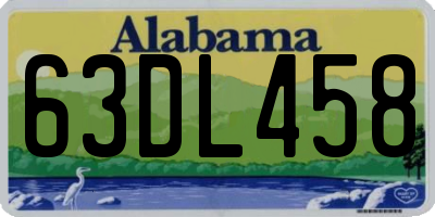 AL license plate 63DL458