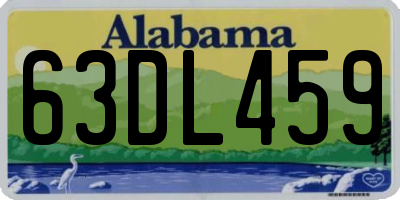 AL license plate 63DL459