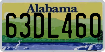 AL license plate 63DL460