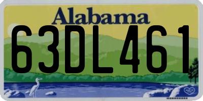 AL license plate 63DL461
