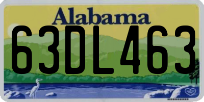 AL license plate 63DL463