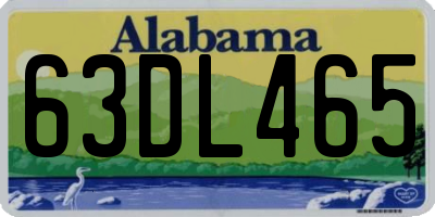 AL license plate 63DL465