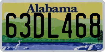 AL license plate 63DL468