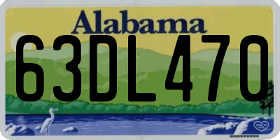 AL license plate 63DL470