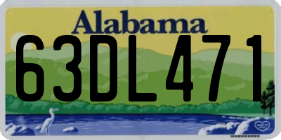 AL license plate 63DL471
