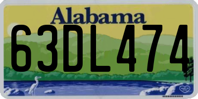 AL license plate 63DL474