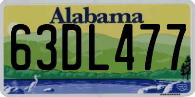 AL license plate 63DL477