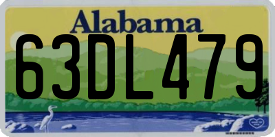 AL license plate 63DL479