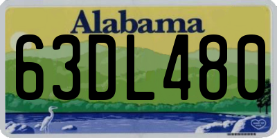 AL license plate 63DL480