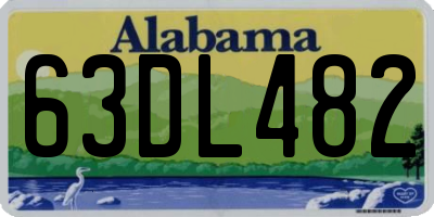 AL license plate 63DL482