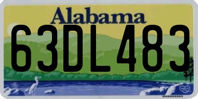 AL license plate 63DL483