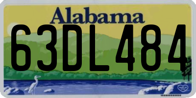 AL license plate 63DL484