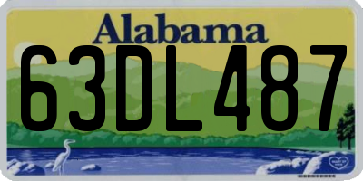 AL license plate 63DL487