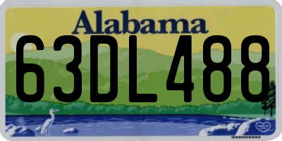 AL license plate 63DL488