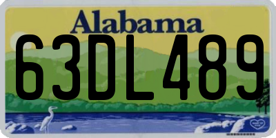 AL license plate 63DL489