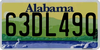 AL license plate 63DL490