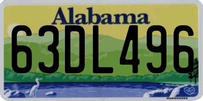 AL license plate 63DL496